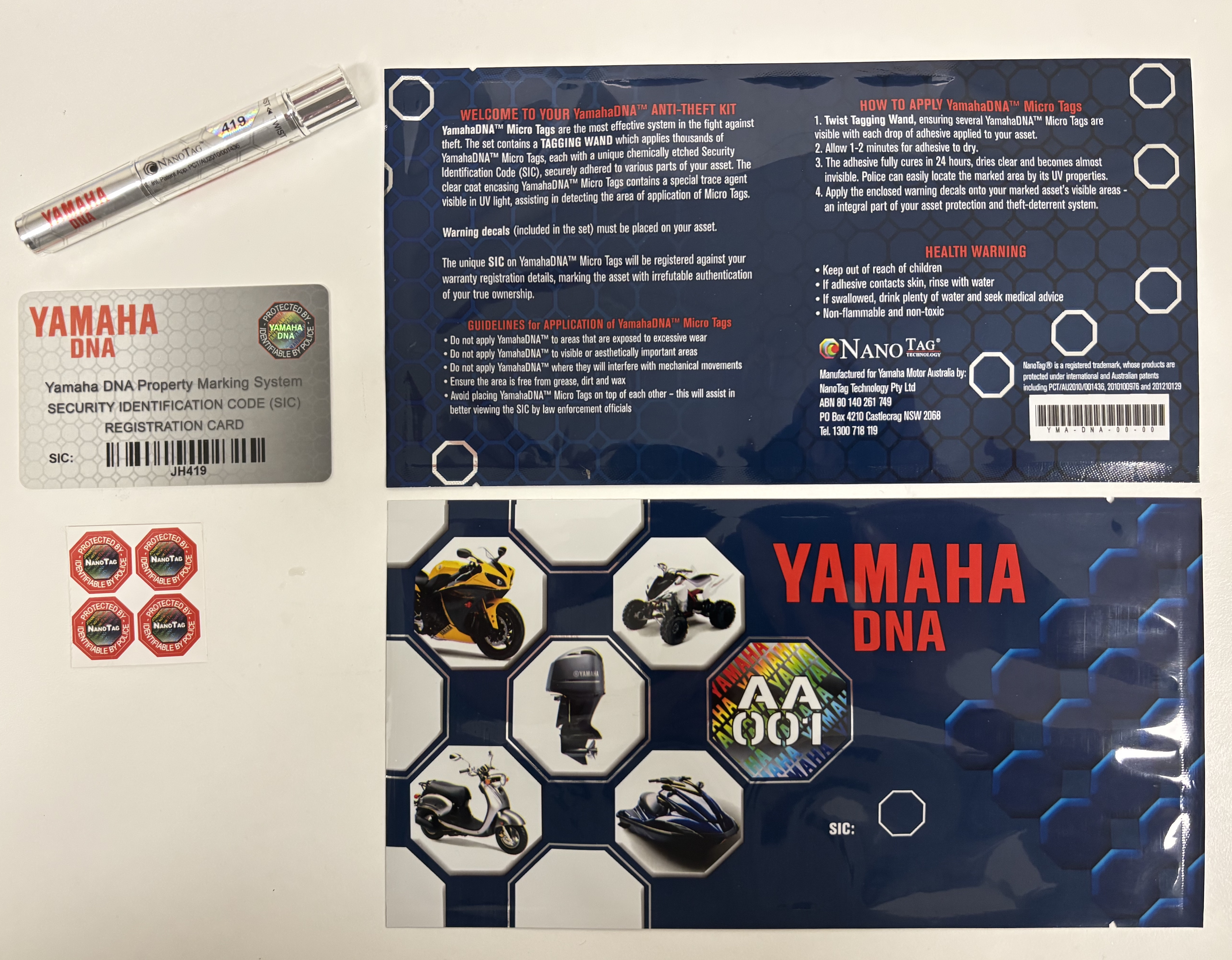 Yamaha DNA Anti-Theft Kit, Yamaha Power Sports
